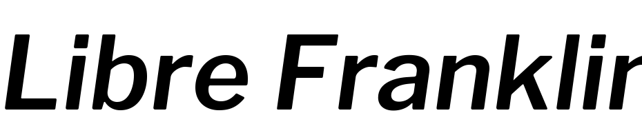 Libre Franklin Semi Bold Italic cкачати шрифт безкоштовно